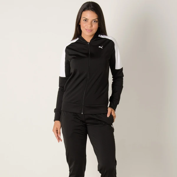 AGASALHO PUMA CLEAN TRICOT SUIT OP FEMININO - Preto/branco
