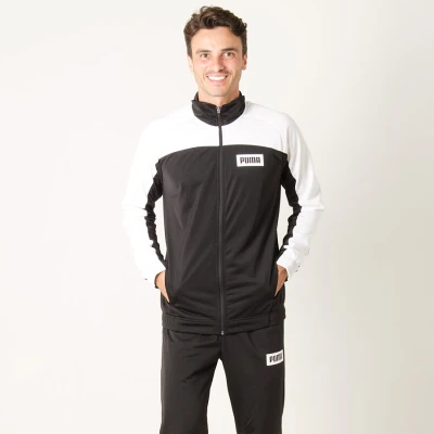 AGASALHO PUMA GRAPHIC REBEL TRICOT SUIT MASCULINO - Preto/branco