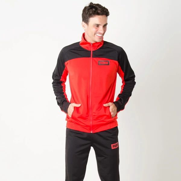 AGASALHO PUMA GRAPHIC REBEL TRICOT SUIT MASCULINO - Vermelho/preto AGASALHO PUMA GRAPHIC REBEL TRICOT SUIT MASCULINO - Vermelho/preto