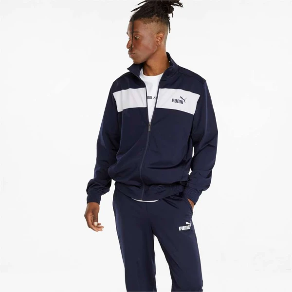 AGASALHO PUMA POLY SUIT CL MASCULINO - Marinho/branco AGASALHO PUMA POLY SUIT CL MASCULINO - Marinho/branco