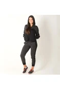 AGASALHO PUMA STYLE SWEAT SUIT CL FEMININO - Preto/chumbo AGASALHO PUMA STYLE SWEAT SUIT CL FEMININO - Preto/chumbo