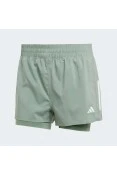 BERMUDA ADIDAS 2 EM 1 OWN THE RUN CLIMACOOL FEMININA - Verde