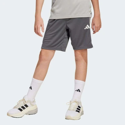 BERMUDA ADIDAS 3 STRIPES INFANTIL - Grafite/branco