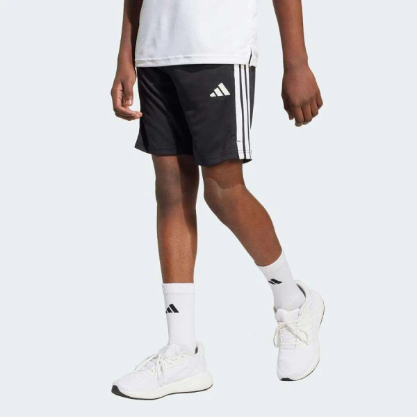 BERMUDA ADIDAS 3 STRIPES INFANTIL - Preto/branco