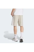 BERMUDA ADIDAS 3 STRIPES SINGLE JERSEY MASCULINO - Bege/branco BERMUDA ADIDAS 3 STRIPES SINGLE JERSEY MASCULINO - Bege/branco