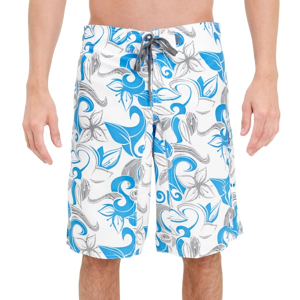 BERMUDA ADIDAS ALLOVER MASCULINA - Branco/azul BERMUDA ADIDAS ALLOVER MASCULINA - Branco/azul