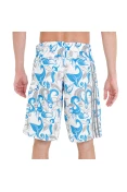 BERMUDA ADIDAS ALLOVER MASCULINA - Branco/azul BERMUDA ADIDAS ALLOVER MASCULINA - Branco/azul
