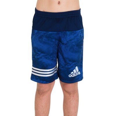 BERMUDA ADIDAS ALLOVER PRINT INFANTIL - Marinho/prata