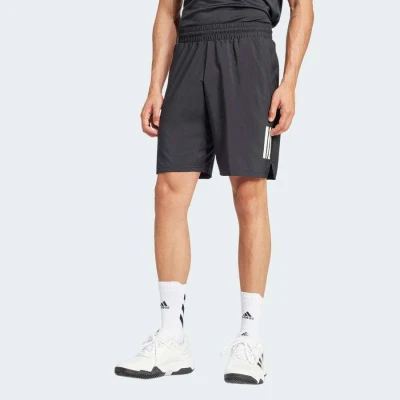 BERMUDA ADIDAS CLUB 3 LISTRAS MASCULINA - Preto