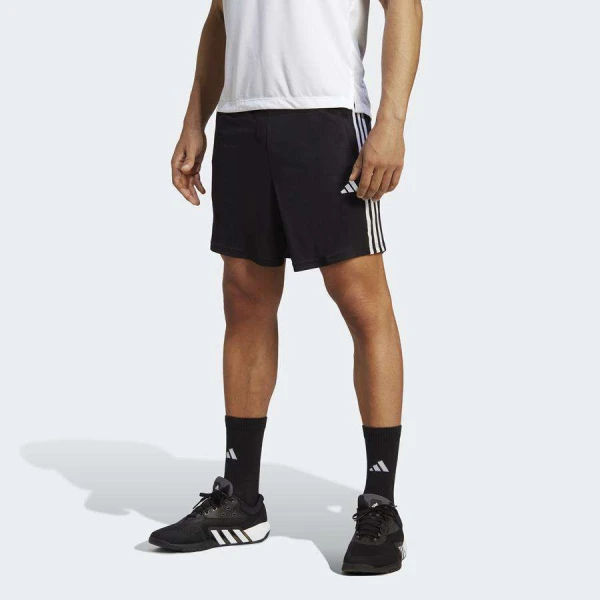 BERMUDA ADIDAS ESSENTIALS 3 LISTRAS MASCULINA - Preto/branco BERMUDA ADIDAS ESSENTIALS 3 LISTRAS MASCULINA - Preto/branco