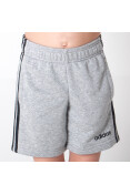 BERMUDA ADIDAS ESSENTIALS 3S INFANTIL - Cinza/preto