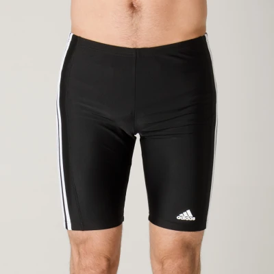 BERMUDA ADIDAS NATAÇÃO ESSENCE CORE 3 STRIPES MASCULINA - Preto/branco