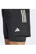 BERMUDA ADIDAS OWN THE RUN 2 EM 1 MASCULINA - Preto BERMUDA ADIDAS OWN THE RUN 2 EM 1 MASCULINA - Preto