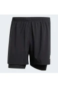 BERMUDA ADIDAS OWN THE RUN 2 EM 1 MASCULINA - Preto BERMUDA ADIDAS OWN THE RUN 2 EM 1 MASCULINA - Preto
