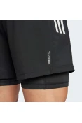 BERMUDA ADIDAS OWN THE RUN 2 EM 1 MASCULINA - Preto BERMUDA ADIDAS OWN THE RUN 2 EM 1 MASCULINA - Preto
