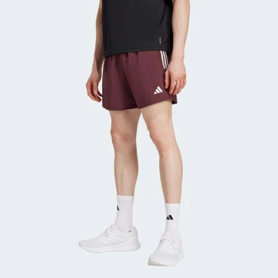 BERMUDA ADIDAS OWN THE RUN BASE MASCULINA - Bordo/branco