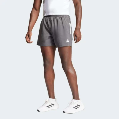 BERMUDA ADIDAS OWN THE RUN BASE MASCULINA - Chumbo/branco BERMUDA ADIDAS OWN THE RUN BASE MASCULINA - Chumbo/branco