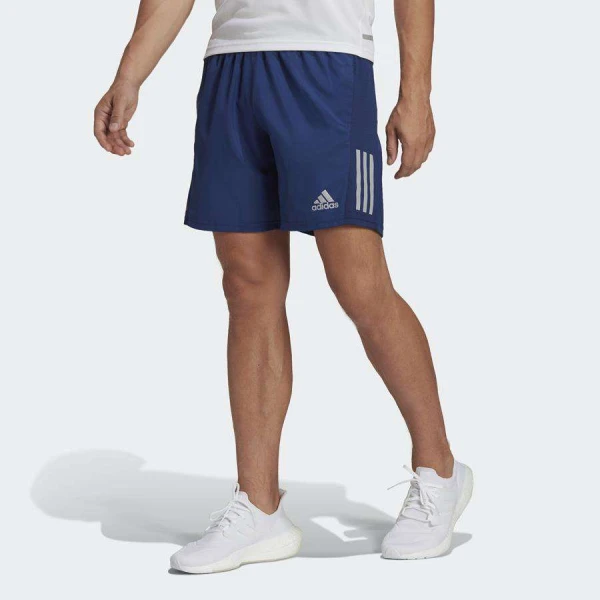 BERMUDA ADIDAS OWN THE RUN MASCULINA - Azul/prata