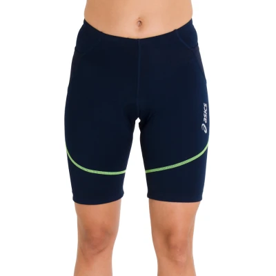 BERMUDA ASICS COMPRESSÃO BIKE FEMININA - Marinho/verde