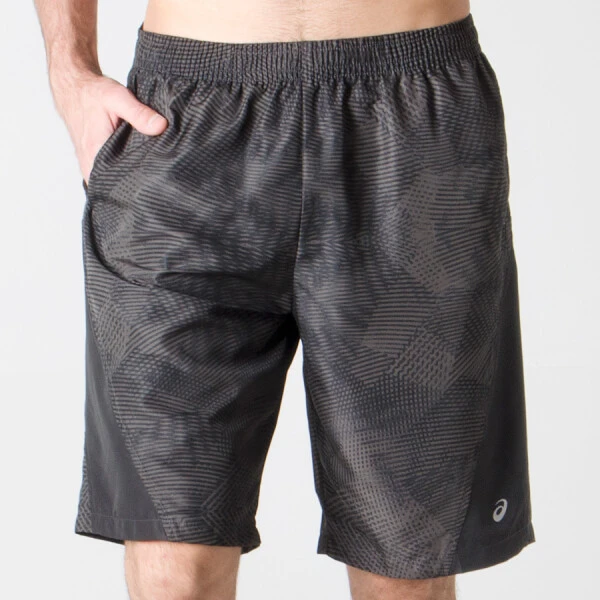 BERMUDA ASICS REGIONAL RUN 10 INCHES MASCULINA - Chumbo/preto