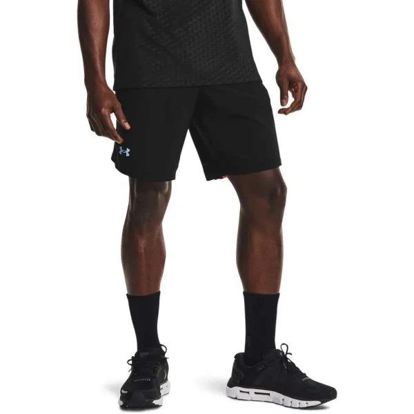 BERMUDA DE CORRIDA UNDER ARMOUR LAUNCH SW 9 MASCULINA - Preto/laranja