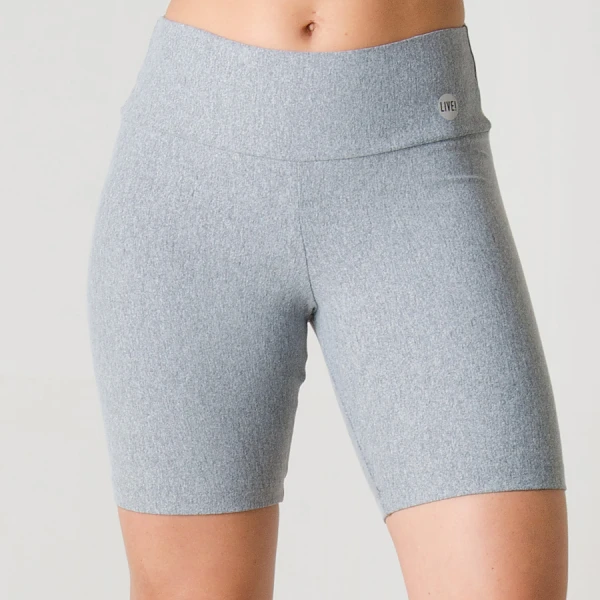 BERMUDA LIVE ACTIVE ESSENTIAL FEMININA - Cinza