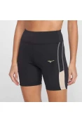BERMUDA MIZUNO RUN EASY 4 FEMININA - Preto/bege