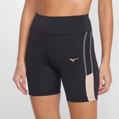 BERMUDA MIZUNO RUN EASY 4 FEMININA - Preto/bege