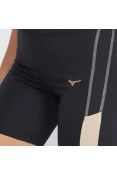 BERMUDA MIZUNO RUN EASY 4 FEMININA - Preto/bege