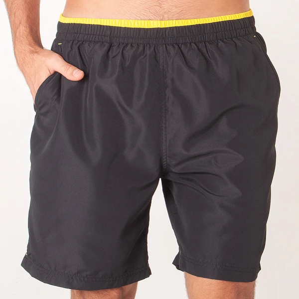BERMUDA MIZUNO TENNIS MASTER MASCULINA - Preto/amarelo