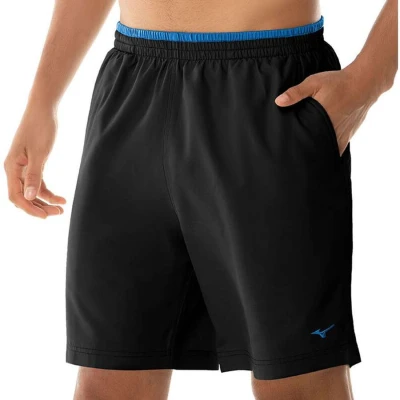 BERMUDA MIZUNO TENNIS MASTER MASCULINA - Preto/azul