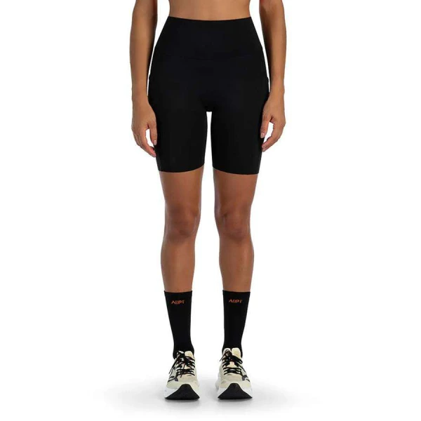 BERMUDA OLYMPIKUS CORRE C/ BOLSO FEMININA - Preto/prata