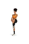 BERMUDA OLYMPIKUS CORRE C/ BOLSO FEMININA - Preto/prata