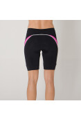 BERMUDA POKER CICLISTA LYCRA ACOLCHOADA FEMININA - Preto/pink