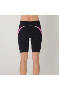 BERMUDA POKER CICLISTA LYCRA ACOLCHOADA FEMININA - Preto/pink