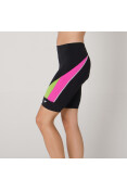 BERMUDA POKER CICLISTA LYCRA ACOLCHOADA FEMININA - Preto/pink