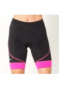BERMUDA POKER CICLISTA LYCRA ACOLCHOADA NITRO FEMININA - Preto/pink