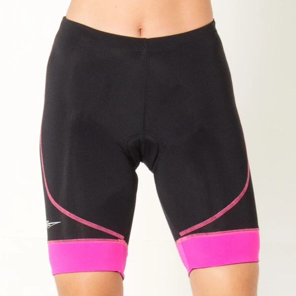 BERMUDA POKER CICLISTA LYCRA ACOLCHOADA NITRO FEMININA - Preto/pink