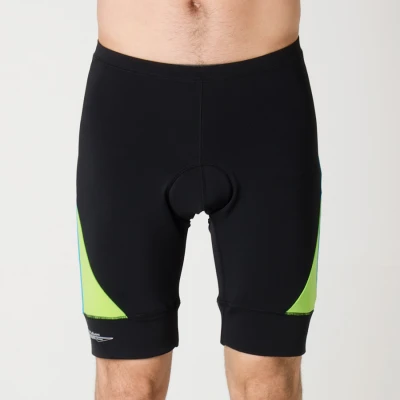 BERMUDA POKER CICLISTA LYCRA ACOLCHOADA SPEED 4 MASCULINA - Preto/verde