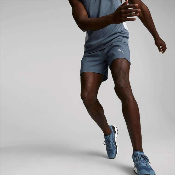 BERMUDA PUMA RUN FAVORITE WOVEN 5 SESSION MASCULINA - Azul