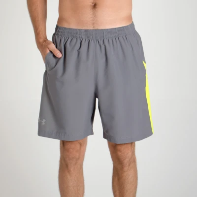 BERMUDA UNDER ARMOUR LUNCH 7 POL MASCULINA - Cinza/amarelo
