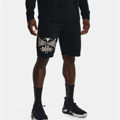 BERMUDA UNDER ARMOUR PJT ROCK TERRY MASCULINA - Preto
