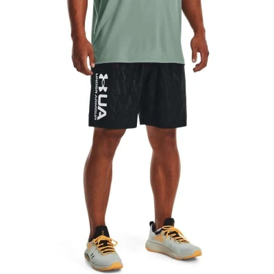 BERMUDA UNDER ARMOUR WOVEN EMBOSS MASCULINA - Preto/branco BERMUDA UNDER ARMOUR WOVEN EMBOSS MASCULINA - Preto/branco
