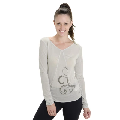 BLUSA ADIDAS MANGA LONGA FEMININA - Gelo