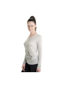 BLUSA ADIDAS MANGA LONGA FEMININA - Gelo