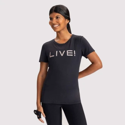 BLUSA BASIC LIVE HOLOGRAPHIC FEMININA - Preto BLUSA BASIC LIVE HOLOGRAPHIC FEMININA - Preto