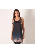 BLUSA COLCCI ALONGADA ESTAMPADA FEMININA - Preto