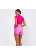BLUSA COLCCI CANELADA COM AMARRAÇÃO SPORT STUDIO FEMININA - Pink