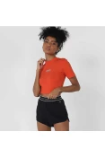 BLUSA COLCCI CROPPED CANELADA SPORT PERFECT FEMININA - Laranja