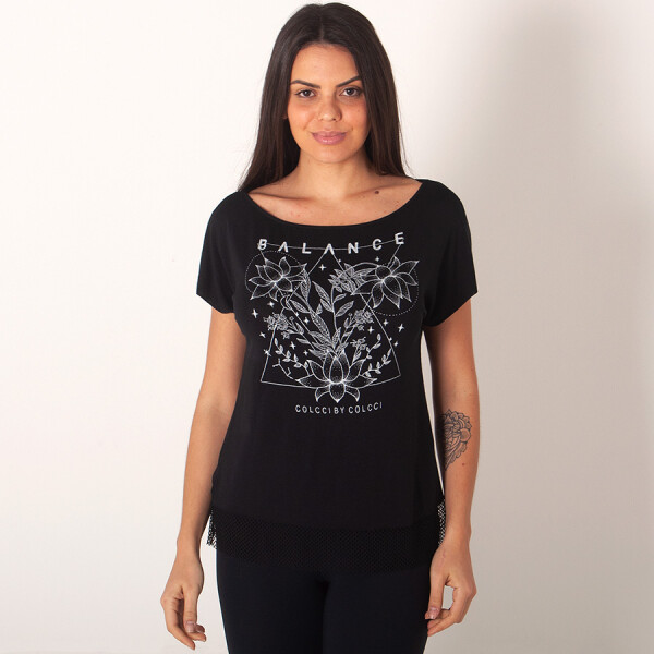 BLUSA COLCCI ESTAMPADA FEMININA - Preto